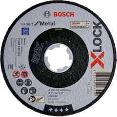 Диск отрезной по металлу X-LOCK 125х2,5х22,2 мм BOSCH 2608619255, фото  - Метэкс