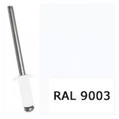 Заклепка ZK 4,8х10 алюм/ст (9003), фото  - Метэкс