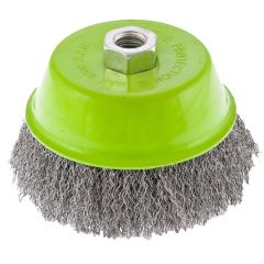 Щетка для УШМ 125 мм М14 "чашка" витая проволока 0,3 мм СИБРТЕХ 746067, фото  - Метэкс