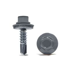 Саморез кровельный 5,5*25 (7004) серый, фото  - Метэкс