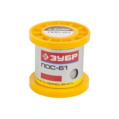 Припой с канифолью ПОС 61 0,8 мм 100 г ЗУБР 55450-100-08C, фото  - Метэкс