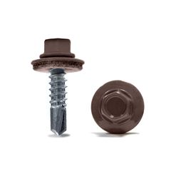 Саморез кровельный 5,5*19 (8017) шоколад, фото  - Метэкс