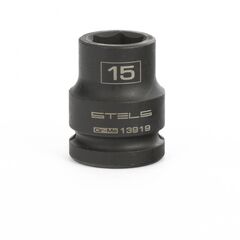 Головка торцевая ударная 1/2" 15 мм 6-гранная STELS 13919, фото  - Метэкс