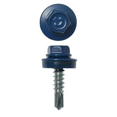 Саморез кровельный 4,8*35 (5010) грязно-синий, фото  - Метэкс