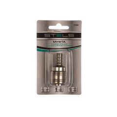 Муфта универсальная быстросъемная ("мама") со штуцером "елка" под шланг 10 мм 1 шт STELS 57066, фото  - Метэкс