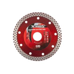 Диск алмазный 125 х 22,2 мм сплошной сухая резка MATRIX 73124, фото  - Метэкс