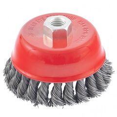Щетка для УШМ 100 мм М14 "чашка" крученая проволока 0,5 мм MATRIX 74628, фото  - Метэкс
