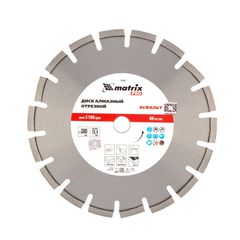 Диск алмазный 300 х 25,4 мм АСФАЛЬТ сегментный для швонарезчиков и бензорезов MATRIX 731063, фото  - Метэкс