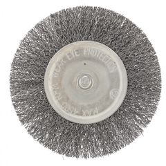 Щетка для дрели 100 мм плоская со шпилькой витая проволока СИБРТЕХ 744507, фото  - Метэкс