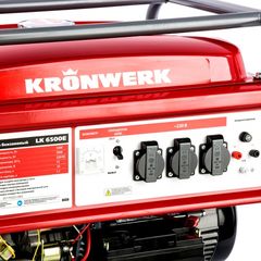 Генератор бенз. (5 - 5,5 кВт, 230 В, 25 л, электростартер) KRONWERK LK 6500 E (94690), фото  - Метэкс