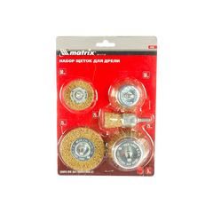 Набор щеток для дрели 5 шт MATRIX 74492, фото  - Метэкс