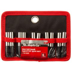 Адаптер магнитный для бит шестигранный 10 шт MATRIX 11398, фото  - Метэкс