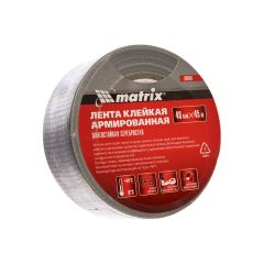 Лента клейкая армированная влагостойкая 48 мм х 45 м серебристая MATRIX 89069, фото  - Метэкс