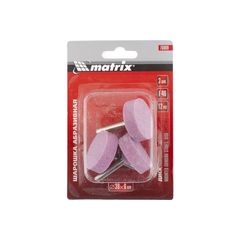 Шарошка абразивная диск 38 x 12 x 6 мм F46 3 шт MATRIX 76009, фото  - Метэкс