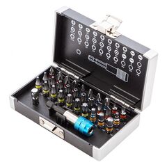 Набор бит магнитный адаптер пластиковый кейс 32 предмета GROSS 11363, фото  - Метэкс