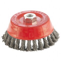 Щетка для УШМ 125 мм М14 "чашка" крученая проволока 0,8 мм MATRIX 74625, фото  - Метэкс