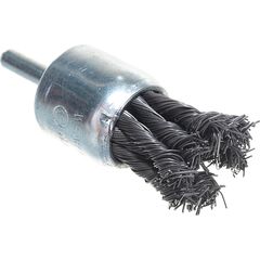 Щетка для дрели 30 мм "чашка" со шпилькой крученая металлическая проволока MATRIX 74466, фото  - Метэкс