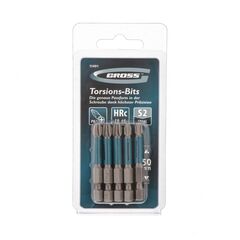 Набор бит торсионных PH3 x 50 мм для ударных шуруповертов 5 шт GROSS 11491, фото  - Метэкс