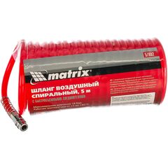 Шланг спиральный воздушный 5 м с быстросъемными соединениями MATRIX 57002, фото  - Метэкс