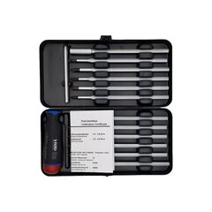 Отвертка c регулировкой крутящего момента 1.5-3.0 Нм с набором насадок 12 шт в кейсе FELO 10099716, фото  - Метэкс