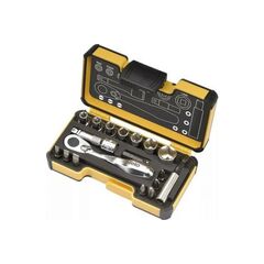 Набор бит SL/PZ/PH и метрических головок с мини трещоткой в кейсе 14 шт FELO 05771806, фото  - Метэкс