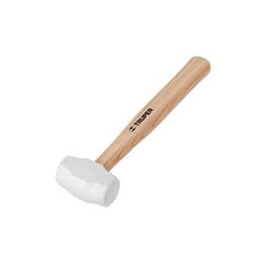 Киянка резиновая 230 г белая резина деревянная рукоятка MH-8 TRUPER 16930, фото  - Метэкс