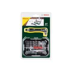 Набор бит 27 шт с трещоткой и угловой отверткой BOSCH 2607017392, фото  - Метэкс