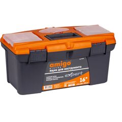 Ящик для инструмента 16" 410 х 220 х 195 мм пластик AMIGO 74790, фото  - Метэкс