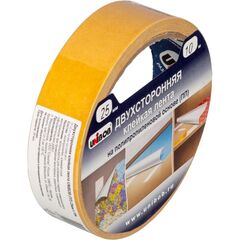 Двусторонняя клейкая лента на полипропиленовой основе UNIBOB 25ммх10м 872523, фото  - Метэкс
