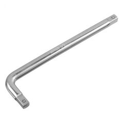 Вороток 3/8" CrV Г-образный 200 мм квадрат матовый хром DENZEL 14062, фото  - Метэкс