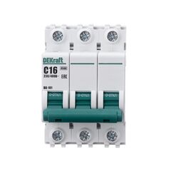 Выключатель автоматический 3Р 16А  4,5кА DEKraft 11078DEK, фото  - Метэкс