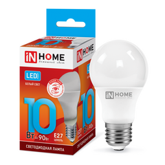 Лампочка IN HOME LED-A60-VC 10 Вт Е27 4000К, фото  - Метэкс