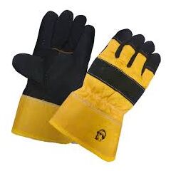 Перчатки РОСМАРКА спилковые комбинированные искуственный мех РТ2111, фото  - Метэкс