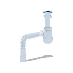 Сифон для для кухни 1 1/2х40 без выпуска Aguant, фото  - Метэкс