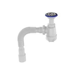 Сифон для для кухни 3 1/2 115мм с мет.реш. с г.т 40х40/50 Aguant, фото  - Метэкс