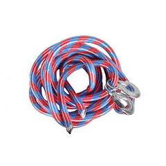 Трос буксировочный 12 тонн 5 м веревочный 2 крюка СИБШНУР 80065, фото  - Метэкс