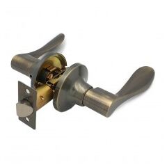 Ручка-защелка SOLLER R 891 BKPS AB б/ключа и фиксатора бронза, фото  - Метэкс