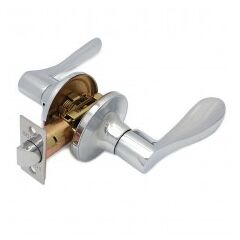 Ручка-защелка SOLLER R 891 BKPS CP б/ключа и фиксатора хром, фото  - Метэкс