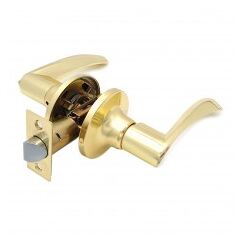 Ручка-защелка SOLLER R 860 BKPB б/ключа c фиксатором золото, фото  - Метэкс