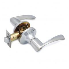 Ручка-защелка SOLLER R 860 BKCP б/ключа c фиксатором хром, фото  - Метэкс