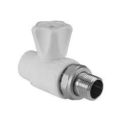 Кран шаровой прямой для отопления PPR 25х3/4 НР FERAT латун.шар. FP30034, фото  - Метэкс