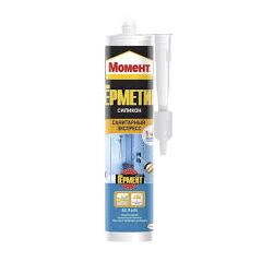 Герметик Момент силикон санитарный Экспресс белый 280мл, фото  - Метэкс