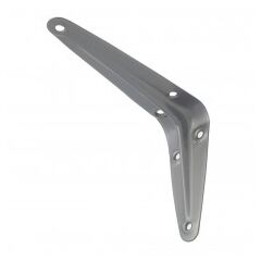 Кронштейн угловой с ребром 75х100 мм металлик, фото  - Метэкс