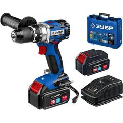 Дрель-шуруповерт аккум. ЗУБР б/щ (2 а/б 4А*ч 20В, ЗУ) Профессионал (DB-201-42), фото  - Метэкс