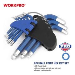 Набор ключей шестигранных 9шт SHORT WORKPRO WP222010, фото  - Метэкс