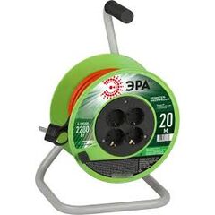 Удлинитель на катушке (пластик) 20 м ПВС 3х1,0 ЭРА Б0056098, фото  - Метэкс
