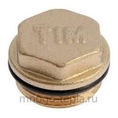 Заглушка латунь, с прокладкой Ду25 (1") HР, фото  - Метэкс
