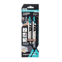 Пилки д/лобзика T102H, 100/75мм шаг 2,3мм, HCS яп/зуб, чист. рез, по пластику 2шт METALLICA 907788, фото  - Метэкс