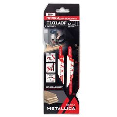 Пилки д/лобзика T101AOF, 75/50мм шаг 1,4мм, BiM крив. чист. рез, по дер/ЛДСП 2шт METALLICA 907863, фото  - Метэкс