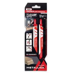 Пилки д/лобзика T101BF, 100/75мм шаг 2,5мм, BiM чистый рез, по дер/ЛДСП 2шт  METALLICA 907733, фото  - Метэкс